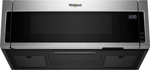 Whirlpool - 1.1 Cu. Ft. Low Profile Over-the-Range Microwave Hood Combination with Hidden Control Panel - Stainless Steel