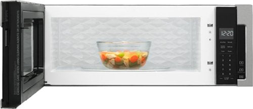 Whirlpool - 1.1 Cu. Ft. Low Profile Over-the-Range Microwave Hood Combination with Hidden Control Panel - Stainless Steel