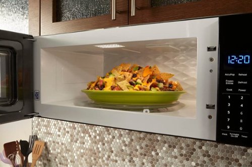 Whirlpool - 1.1 Cu. Ft. Low Profile Over-the-Range Microwave Hood Combination with Hidden Control Panel - Stainless Steel