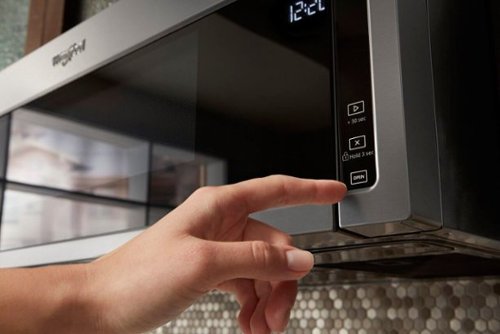 Whirlpool - 1.1 Cu. Ft. Low Profile Over-the-Range Microwave Hood Combination with Hidden Control Panel - Stainless Steel