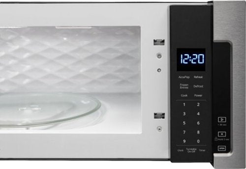 Whirlpool - 1.1 Cu. Ft. Low Profile Over-the-Range Microwave Hood Combination with Hidden Control Panel - Stainless Steel