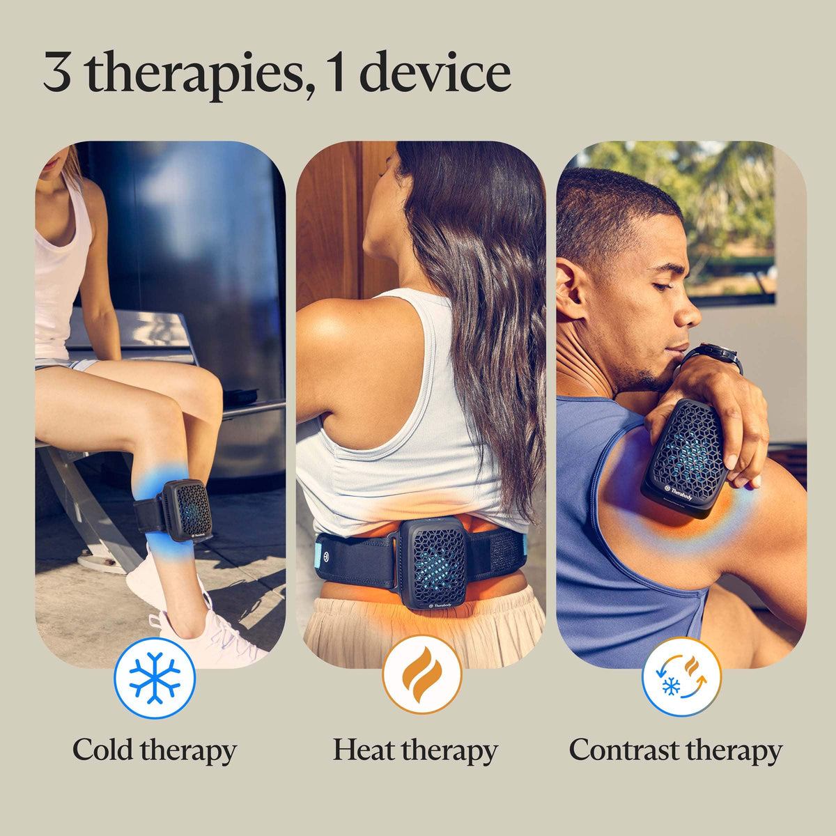 Therabody - RecoveryTherm Cube - Instant Hot, Cold & Contrast Therapy For Targeted Pain Relief - Black