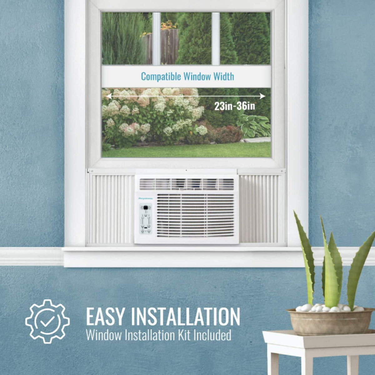 Keystone - 150 Sq. Ft 5,000 Cooling BTU Window Air Conditioner - White
