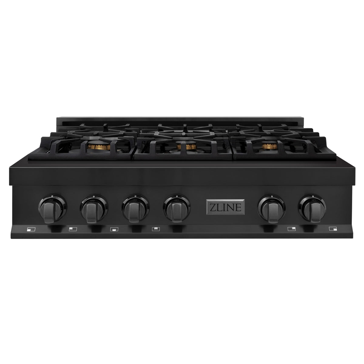 ZLINE - 36 in. Wide 6 Burner Legacy Gas Rangetop with  and Porcelain Cooktop (RTB-BR-36) - Black