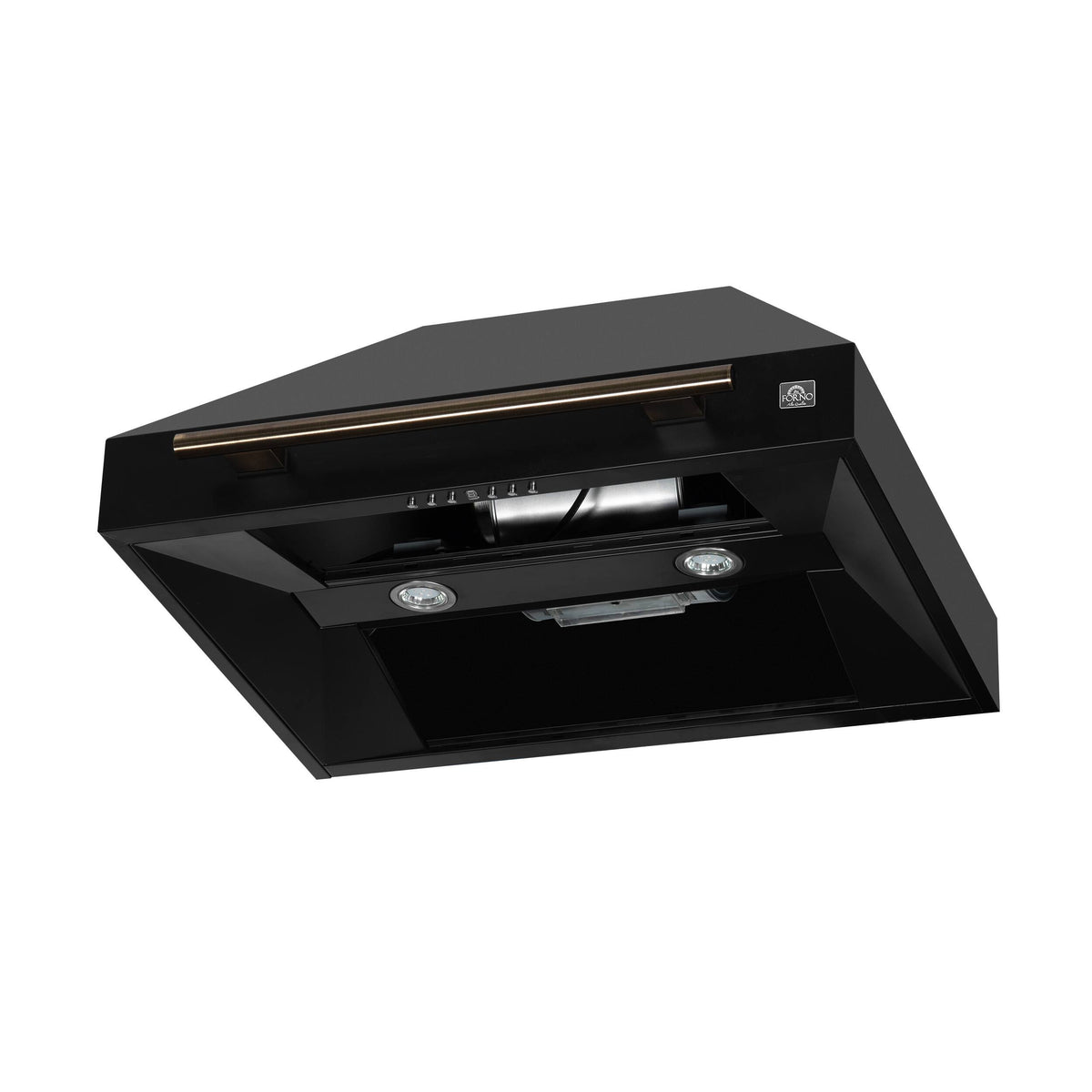 Forno Appliances - 30 inches - Externally Vented & Recirculating - Wall Range Hood - Black