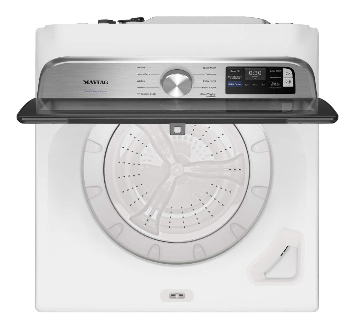 Maytag - 5.3 Cu. Ft. High-Efficiency Smart Top Load Impeller Washer with Extra Power - White