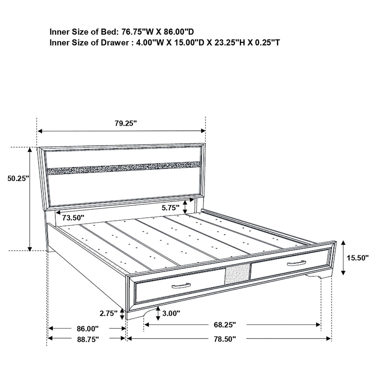 Corbin - Juego de dormitorio deslumbrante