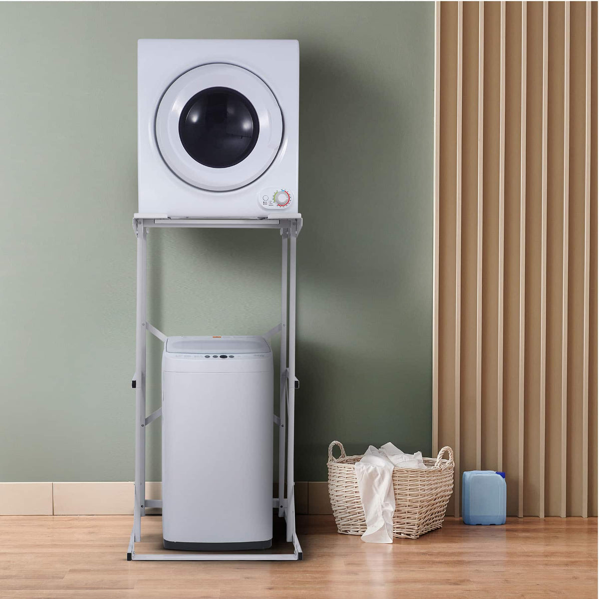Black+Decker - BWDS Laundry Stacking Rack Stand for Washer and Dryer - White