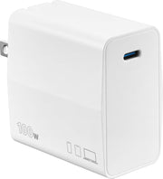 Insignia™ - 100W USB-C GaN Wall Charger for MacBook Pro, MacBook Air, iPads, Galaxy tablets, and other USB-C laptops and Devices - White