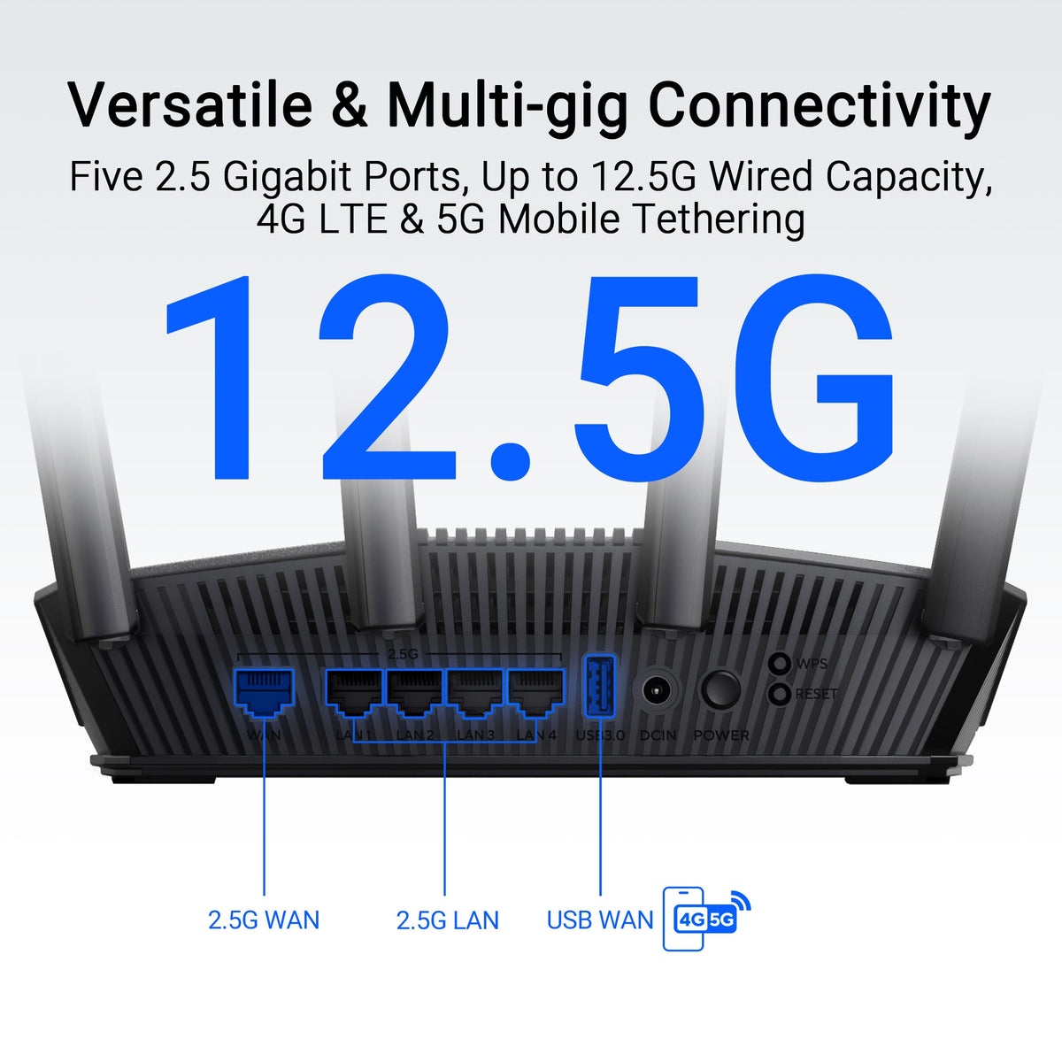 ASUS - RT-BE82U BE6500 Dual-Band Wi-Fi 7 Router - Black