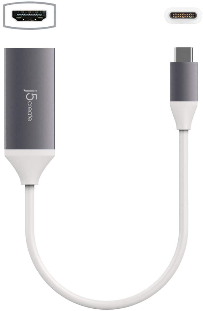 j5create - USB-C to 4K HDMI Adapter - Space Gray/White