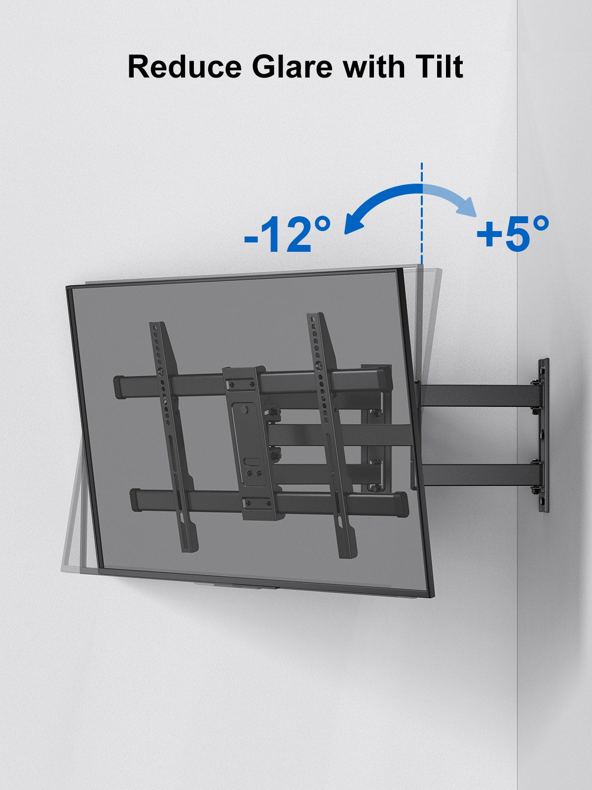 ErgoAV - 40″-65″ Corner TV Mount - Black