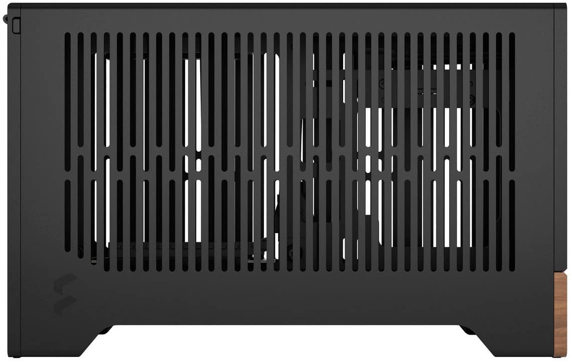 Fractal Design - Terra Graphite with PCIe 4.0 Riser Mini-ITX Small Form Factor PC Case - Black