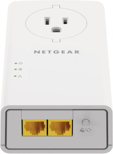 NETGEAR - Powerline 2000 + Extra Outlet - White