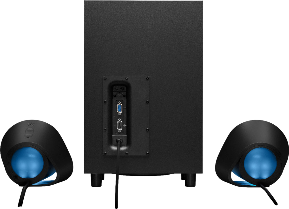 Logitech - G560 LIGHTSYNC 2.1 Bluetooth Gaming Speakers with Game Driven RGB Lighting (3-Piece) - Black