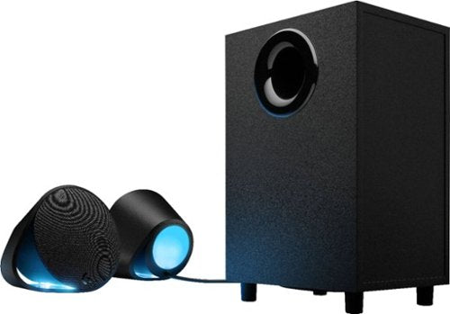 Logitech - G560 LIGHTSYNC 2.1 Bluetooth Gaming Speakers with Game Driven RGB Lighting (3-Piece) - Black