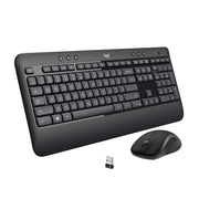 Logitech - MK540 Full-size Advanced Wireless Membrane Keyboard and Mouse Combo for PC - Black