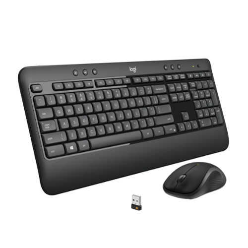 Logitech - MK540 Full-size Advanced Wireless Membrane Keyboard and Mouse Combo for PC - Black