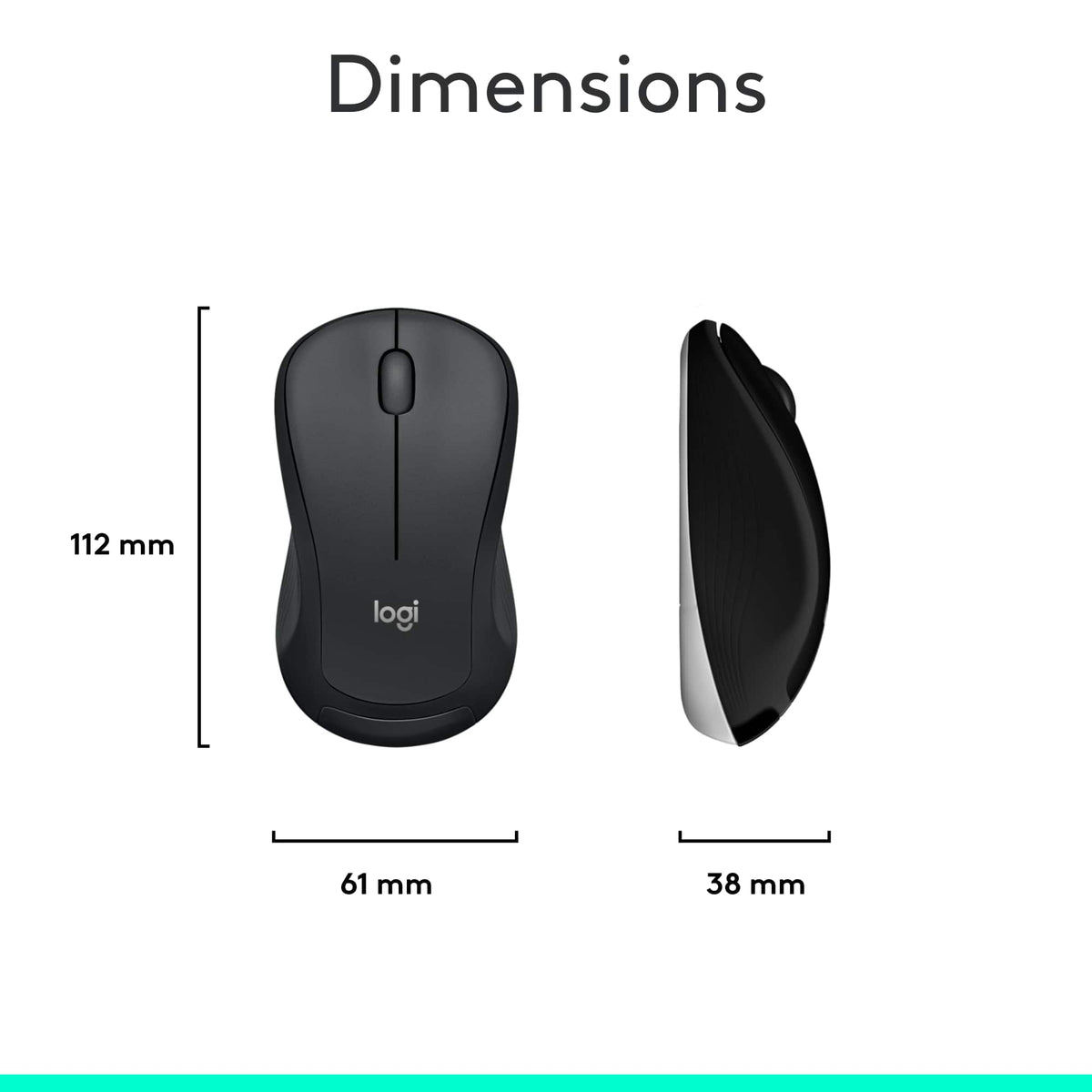 Logitech - MK540 Full-size Advanced Wireless Membrane Keyboard and Mouse Combo for PC - Black