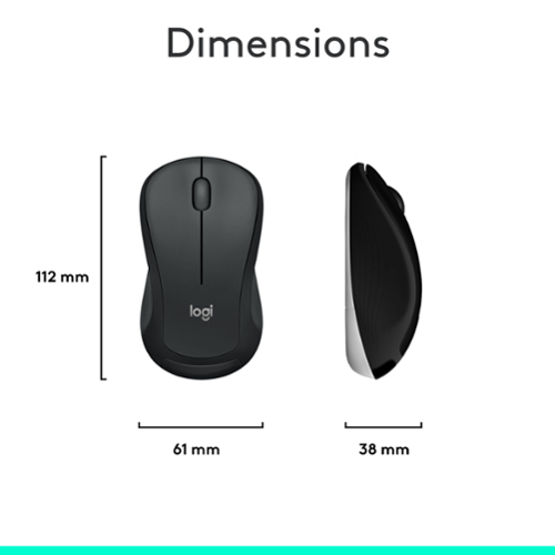 Logitech - MK540 Full-size Advanced Wireless Membrane Keyboard and Mouse Combo for PC - Black