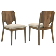 Graham - Silla de comedor tapizada (juego de 2) - Nogal