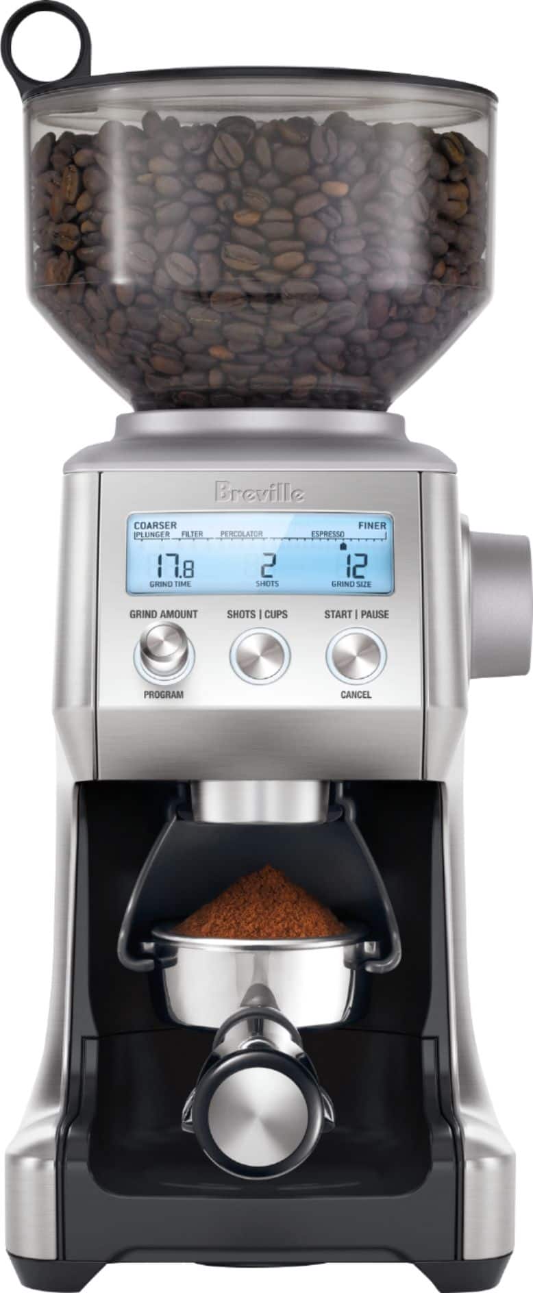Breville - Smart Grinder Pro 12-Cup Coffee Grinder - Stainless Steel