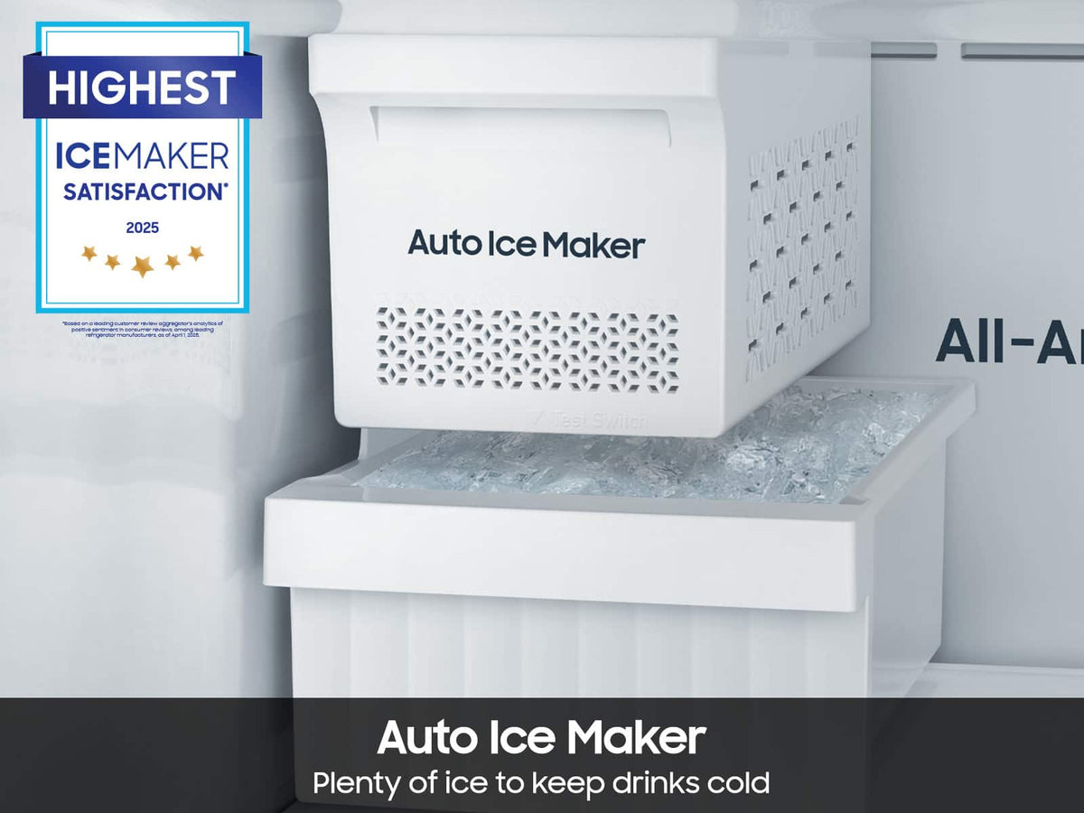 Samsung - 28 in. Wide 18 cu. ft. Garage Ready Top Freezer Refrigerator with Ice Maker - Stainless Steel