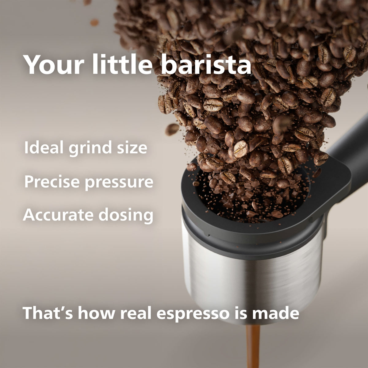 Philips - Baristina Automatic Espresso Machine - Black
