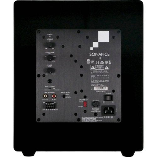Sonance - i8 IMPACT SUBWOOFER - Impact 8" 200W Powered Wireless Subwoofer (Each) - Black
