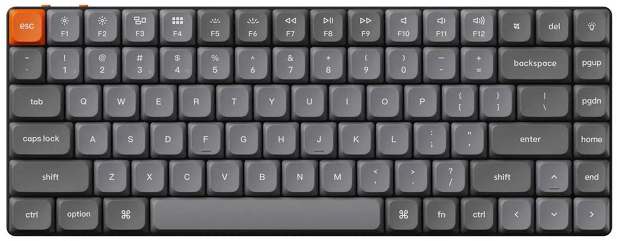 Keychron - K3 Max 75% Custom Wireless RGB Mechanical Keyboard with Programmable QMK/VIA Hot-Swappable Red Switch - Black