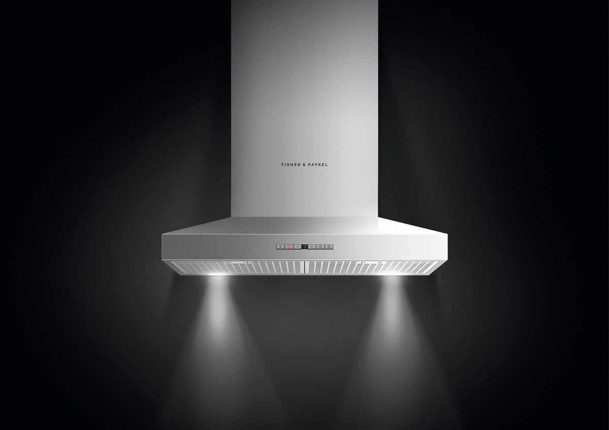 Fisher & Paykel - 24 inches - Convertible - Wall Range Hood - Stainless Steel