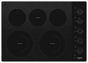 Whirlpool - 30 in. Wide 5 element Electric Cooktop - Black