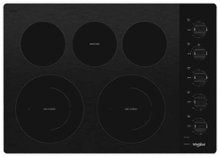 Whirlpool - 30 in. Wide 5 element Electric Cooktop - Black