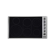 Viking - 37 in. Wide 6 Element Professional 5 Series Electric Cooktop - Stainless Steel/Black Glass