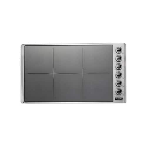 Viking - 37 in. Wide 6 Element Professional 5 Series Electric Induction Cooktop - Stainless Steel/Transmetallic Glass