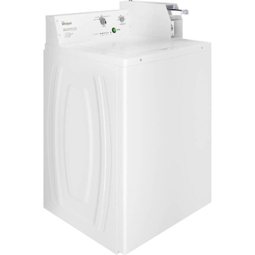 Whirlpool - 3.3 Cu. Ft. Commercial Top Load Washer with Coin Slide - White