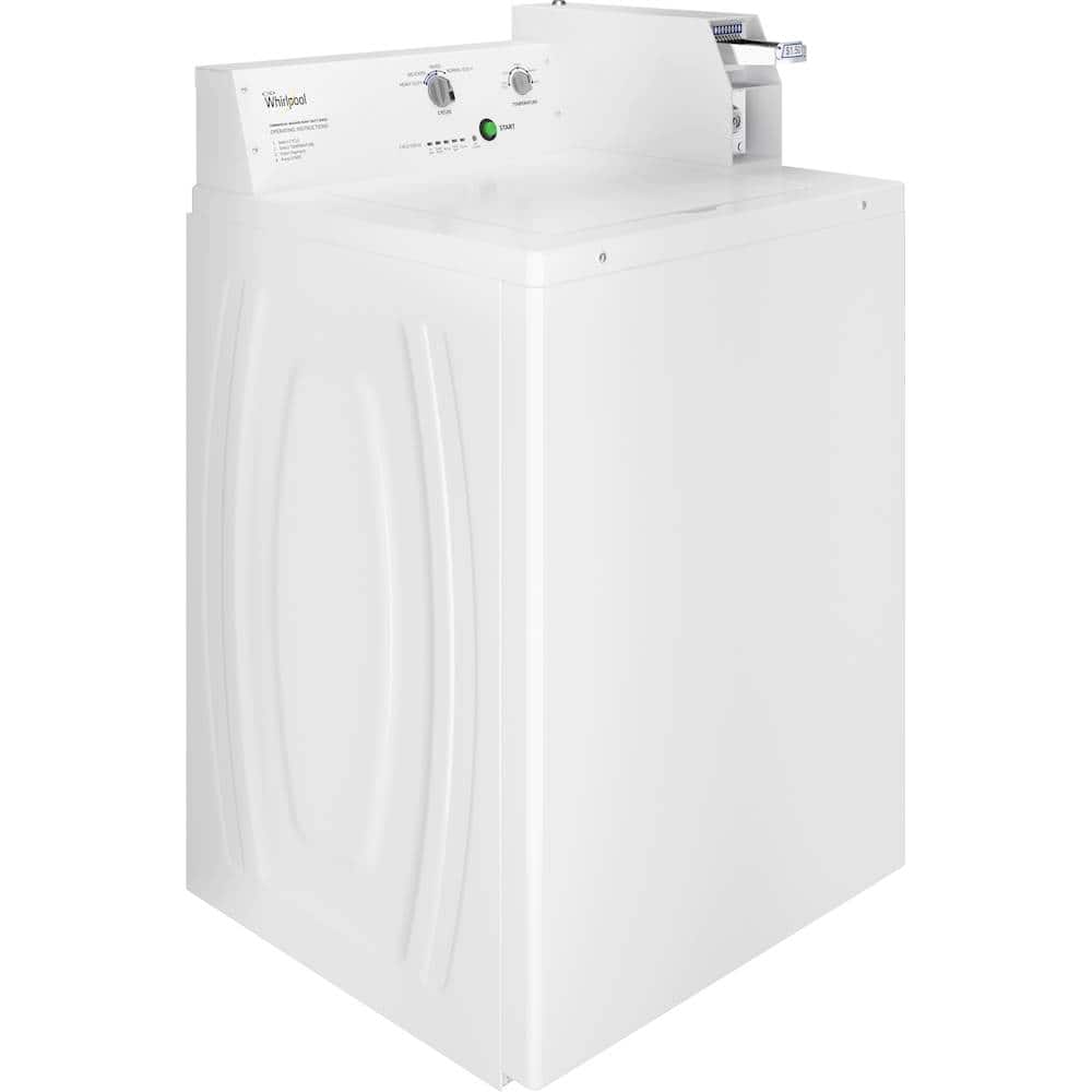 Whirlpool - 3.3 Cu. Ft. Commercial Top Load Washer with Coin Slide - White