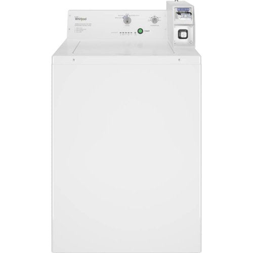 Whirlpool - 3.3 Cu. Ft. Commercial Top Load Washer with Coin Slide - White