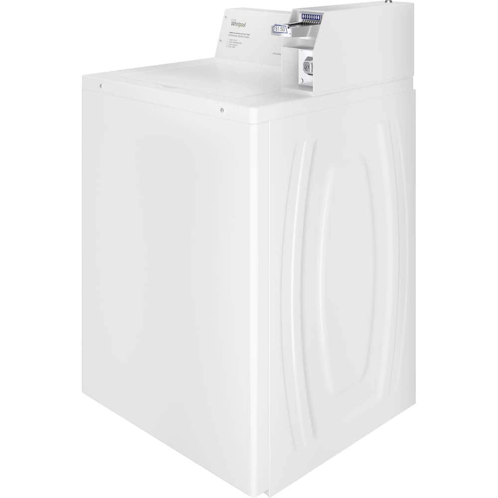 Whirlpool - 3.3 Cu. Ft. Commercial Top Load Washer with Coin Slide - White