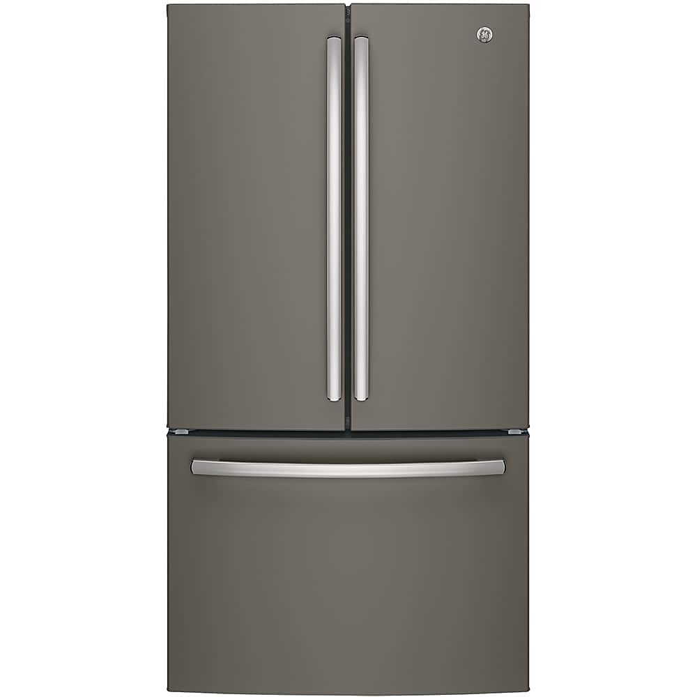GE - 36 in. Wide 27.0 Cu. Ft. French Door Refrigerator with Internal Water Dispenser - Slate