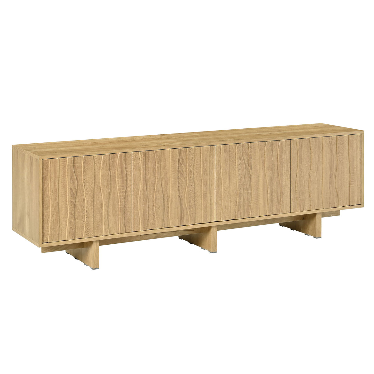 Mueble de TV estilo retro con puerta ondulada