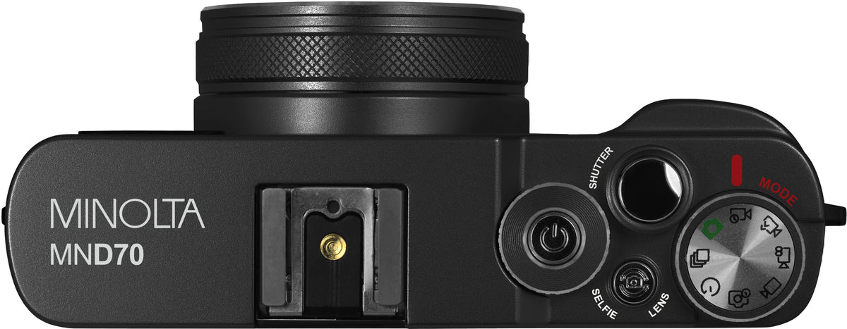 Minolta - Retro MND70 48.0 Megapixel 5K Video Digital Camera with Dual Lens - Black