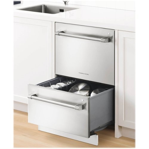 Fisher & Paykel - 24" Front Control Built-In Dishwasher - Stainless Steel