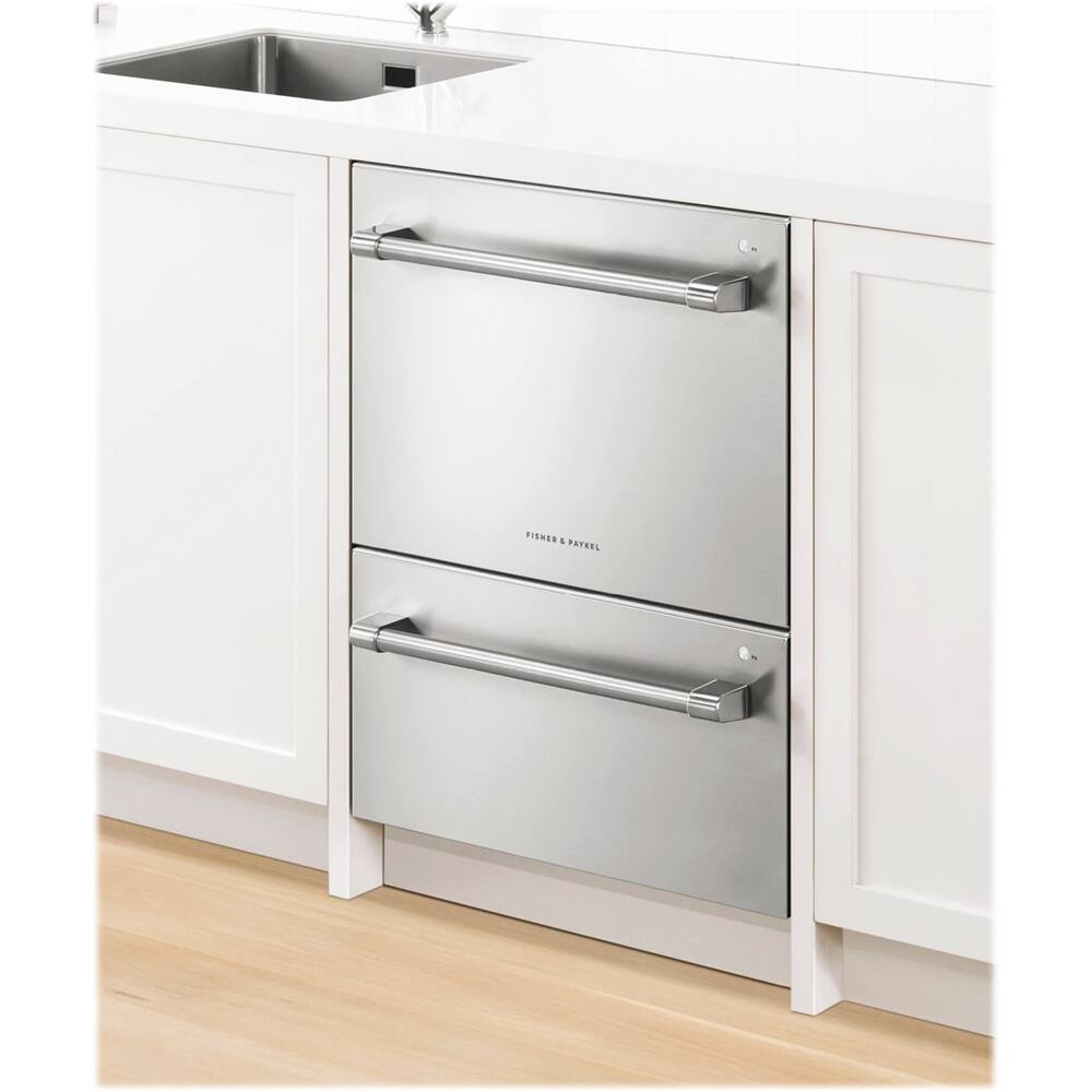 Fisher & Paykel - 24" Front Control Built-In Dishwasher - Stainless Steel