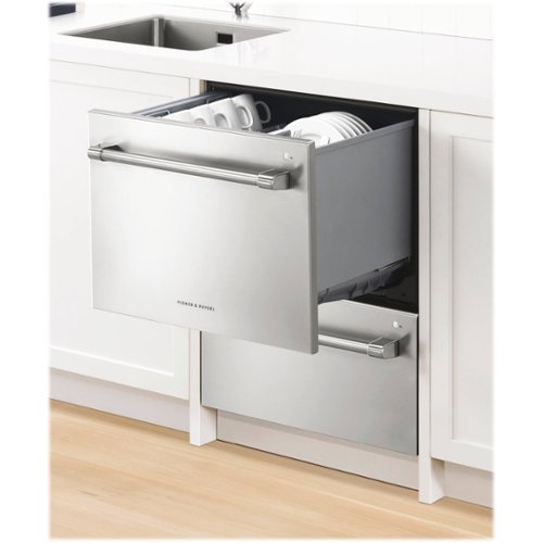 Fisher & Paykel - 24" Front Control Built-In Dishwasher - Stainless Steel