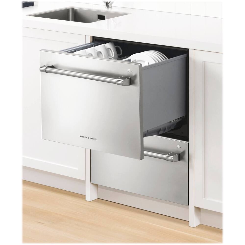 Fisher & Paykel - 24" Front Control Built-In Dishwasher - Stainless Steel