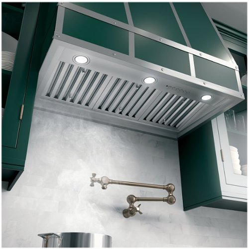 GE - 36 inches - Externally Vented & Recirculating - Range Hood Insert - Stainless Steel