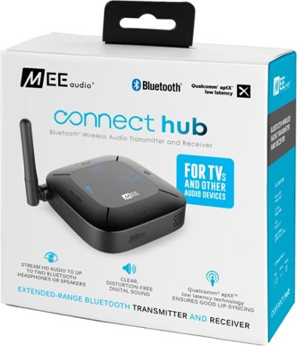 MEE audio - Connect Hub TV Bluetooth Audio Transmitter and Receiver for Headphones and Speakers - Black
