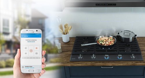 Samsung - 30" Built-In Gas Cooktop with WiFi - Stainless Steel