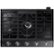 Samsung - 30" Built-In Gas Cooktop with WiFi and Dual Power Brass Burner - Black Stainless Steel